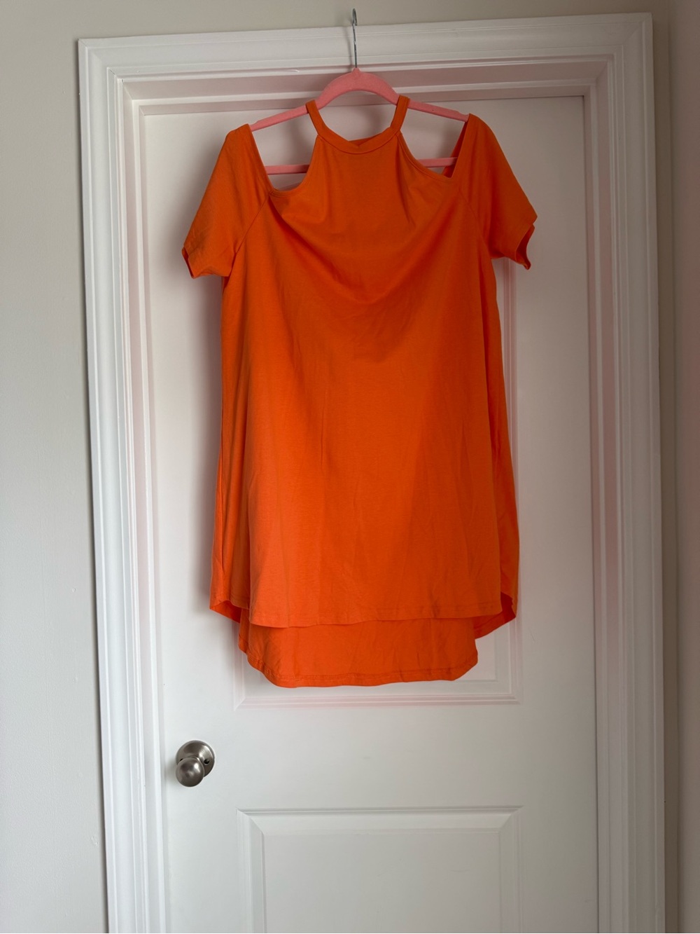 SHEIN Bright Orange Cold-Shoulder Tunic